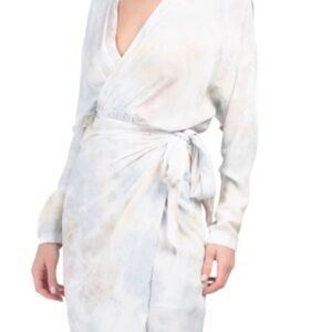 Young Fabulous & Broke Raine Tie-Dye wrap dress,medium,pastel,spring,lightweight